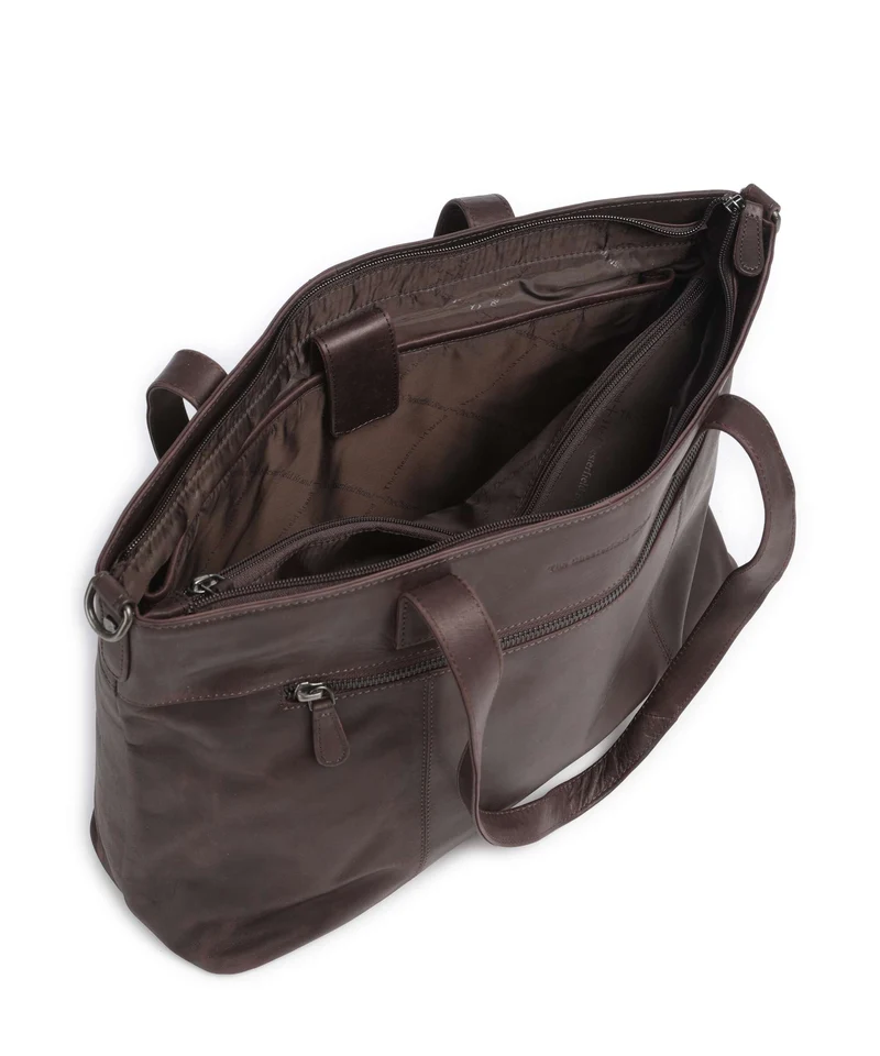 The Chesterfield Brand Wax Pull Up Cow Osira Bolsa shopping brown