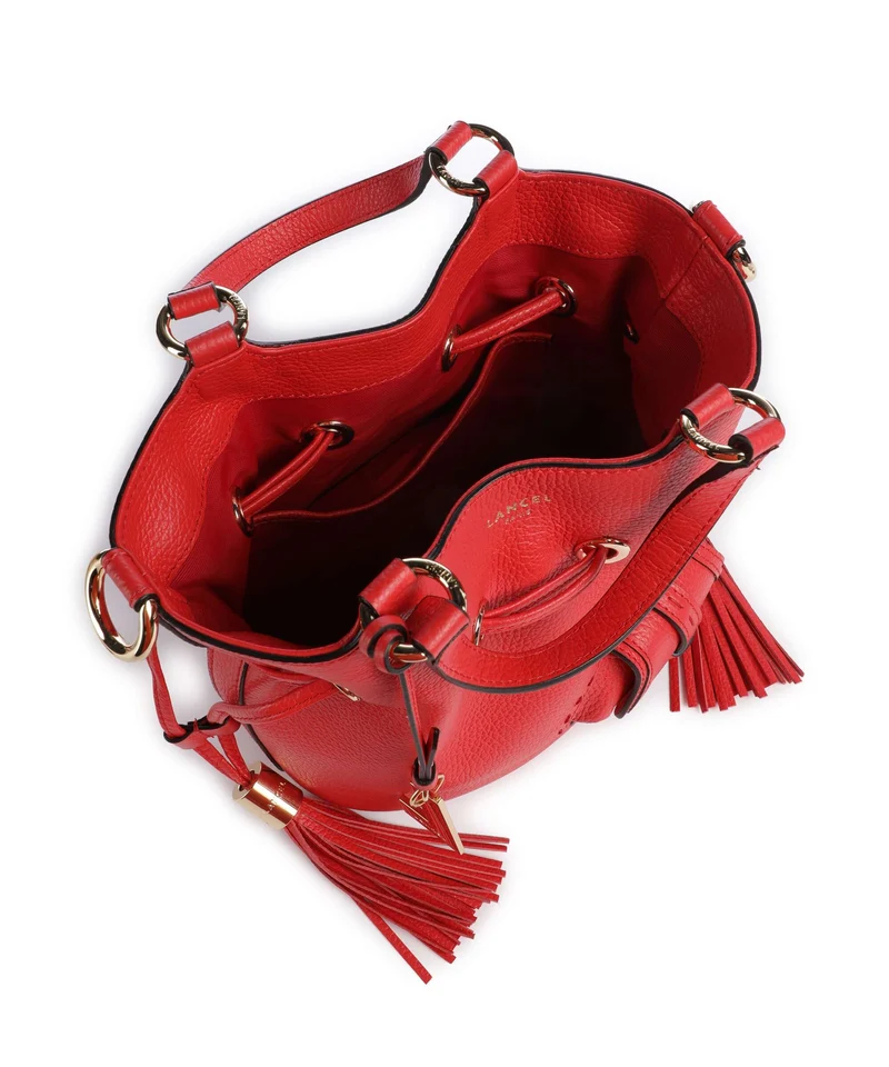 Lancel Premier Flirt S Bucket bolso de mano kiss red