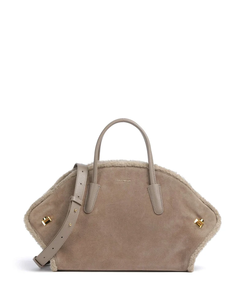 Coccinelle Tylde Suede Eco Bolso de mano warm taupe