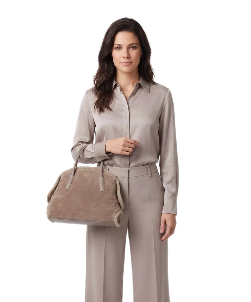 Coccinelle Tylde Suede Eco Bolso de mano warm taupe