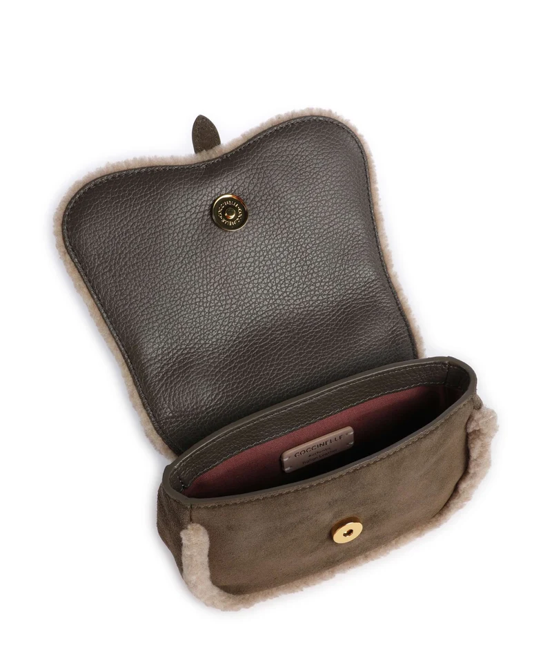 Coccinelle Mavery Suede Eco Bandolera fango/warm taupe