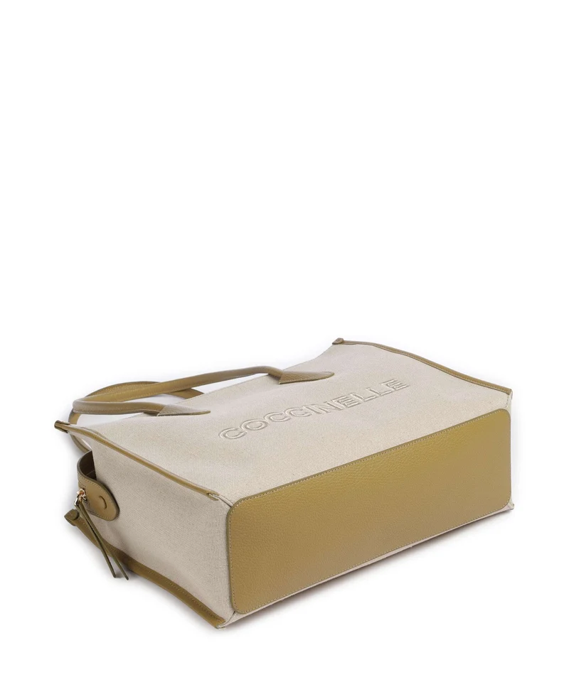 Coccinelle Myrtha Canvas Bolsa shopping natural/seagrass