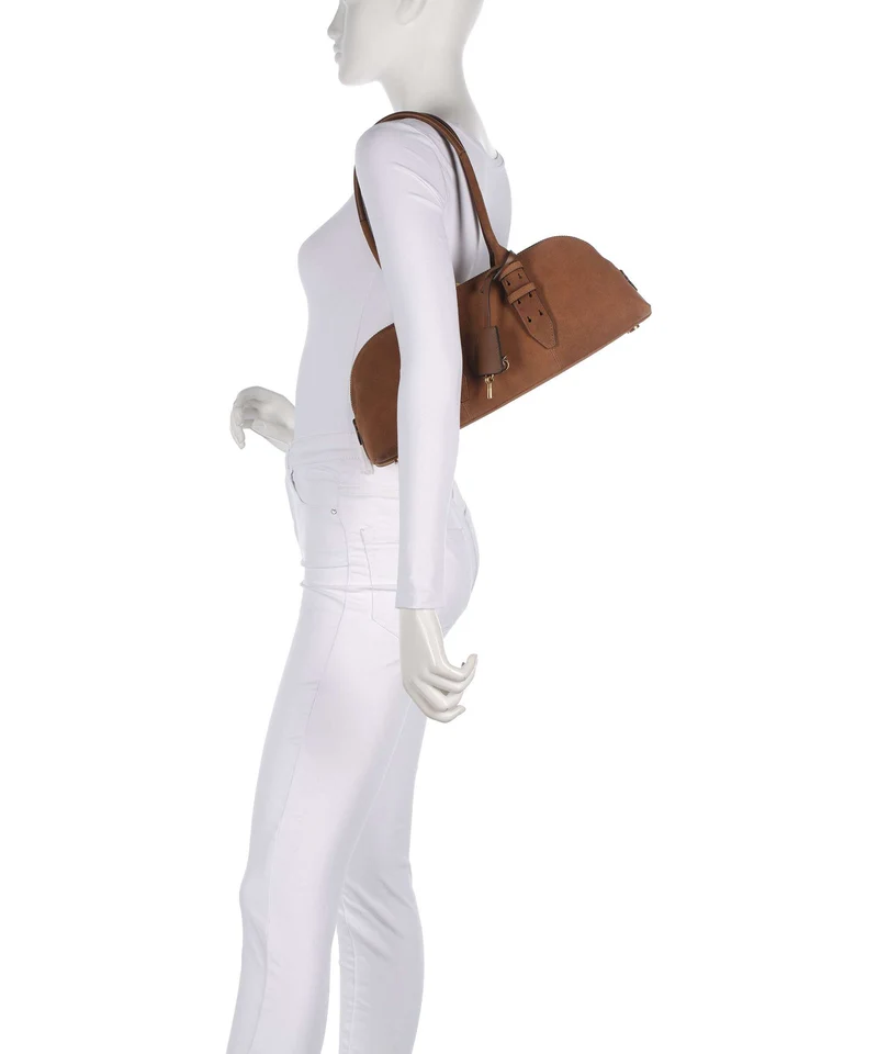 Pinko Bowling Horizontal Big Bolso de hombro marrone/leone/antique gold
