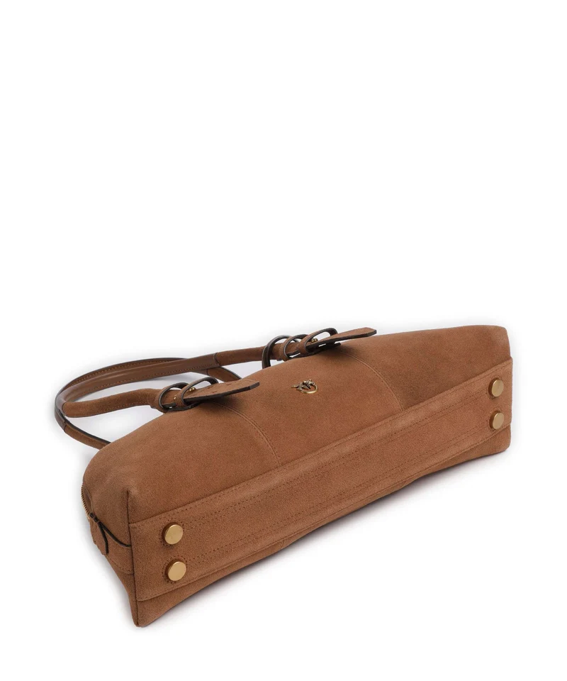 Pinko Bowling Horizontal Big Bolso de hombro marrone/leone/antique gold