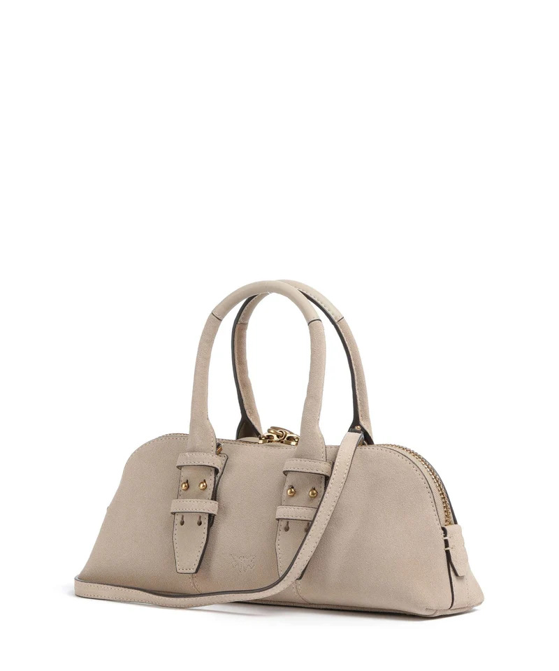 Pinko Bowling Horizontal Bolso de mano beige/grigio fumo/antique gold