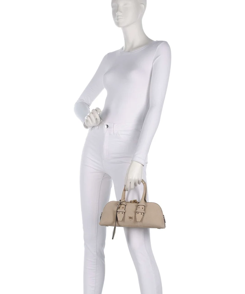 Pinko Bowling Horizontal Bolso de mano beige/grigio fumo/antique gold