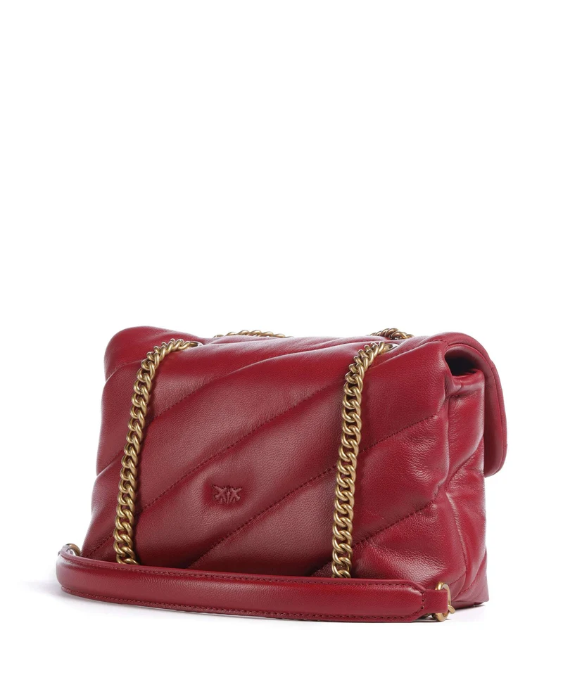 Pinko Love Puff Mini Bolso de hombro rosso scuro/antique gold