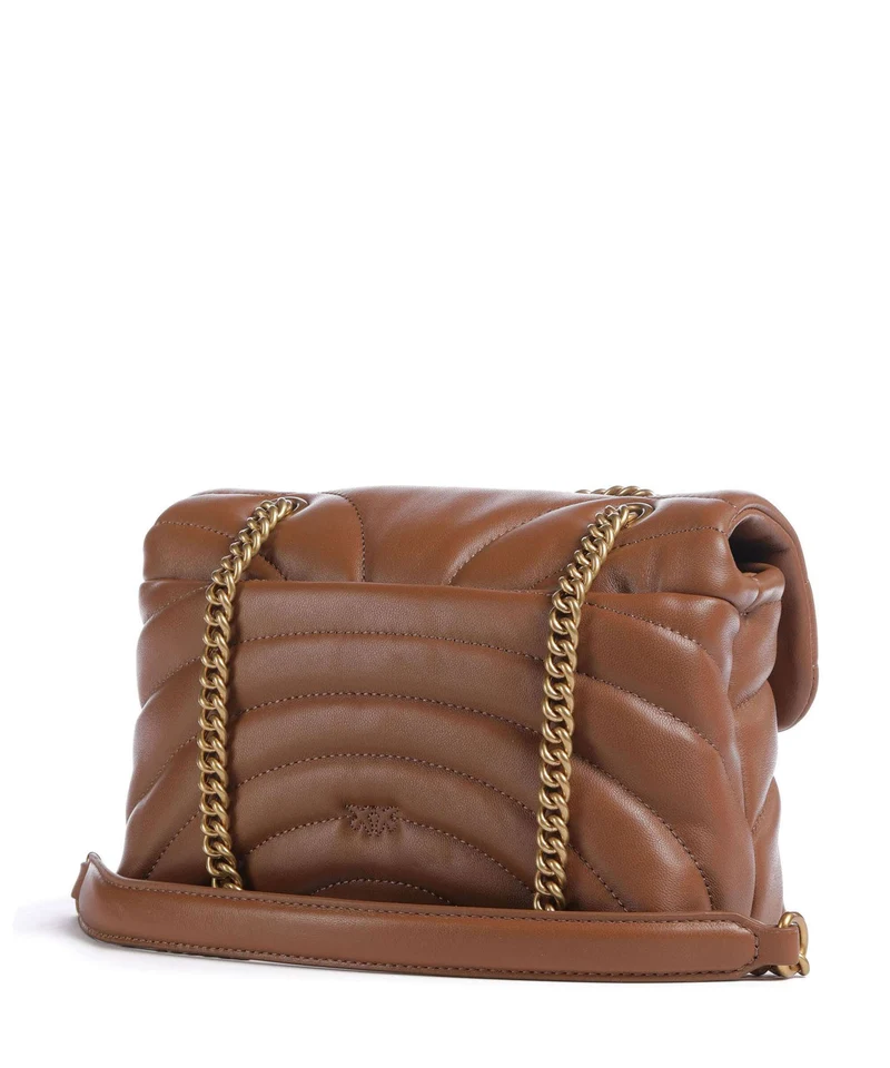 Pinko Love Puff Mini Bolso de hombro marrone/leone/antique gold