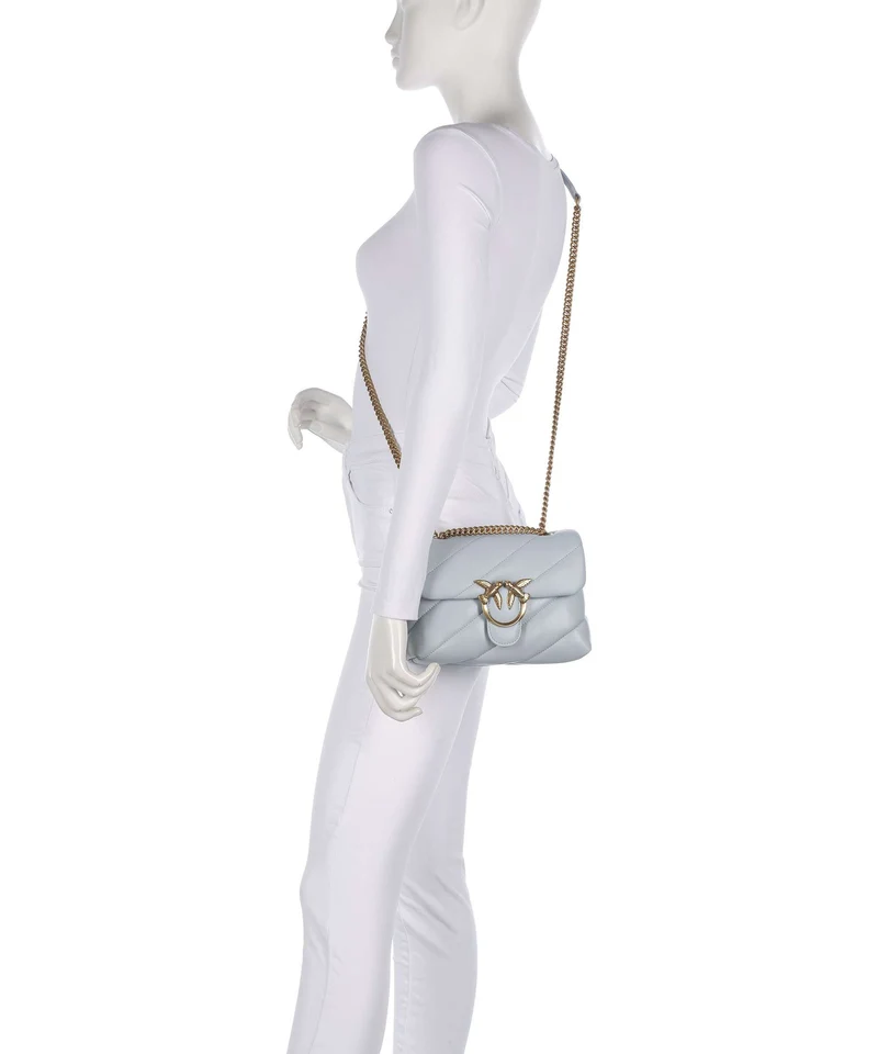 Pinko Love Puff Mini Bolso de hombro azzurro celeste/antique gold