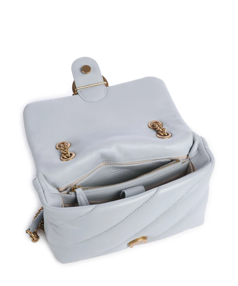 Pinko Love Puff Mini Bolso de hombro azzurro celeste/antique gold
