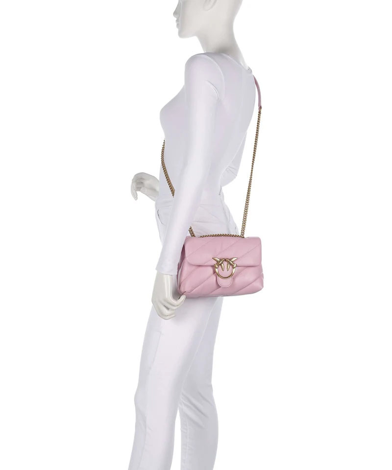 Pinko Love Puff Mini Bolso de hombro rosa chiaro/antique gold