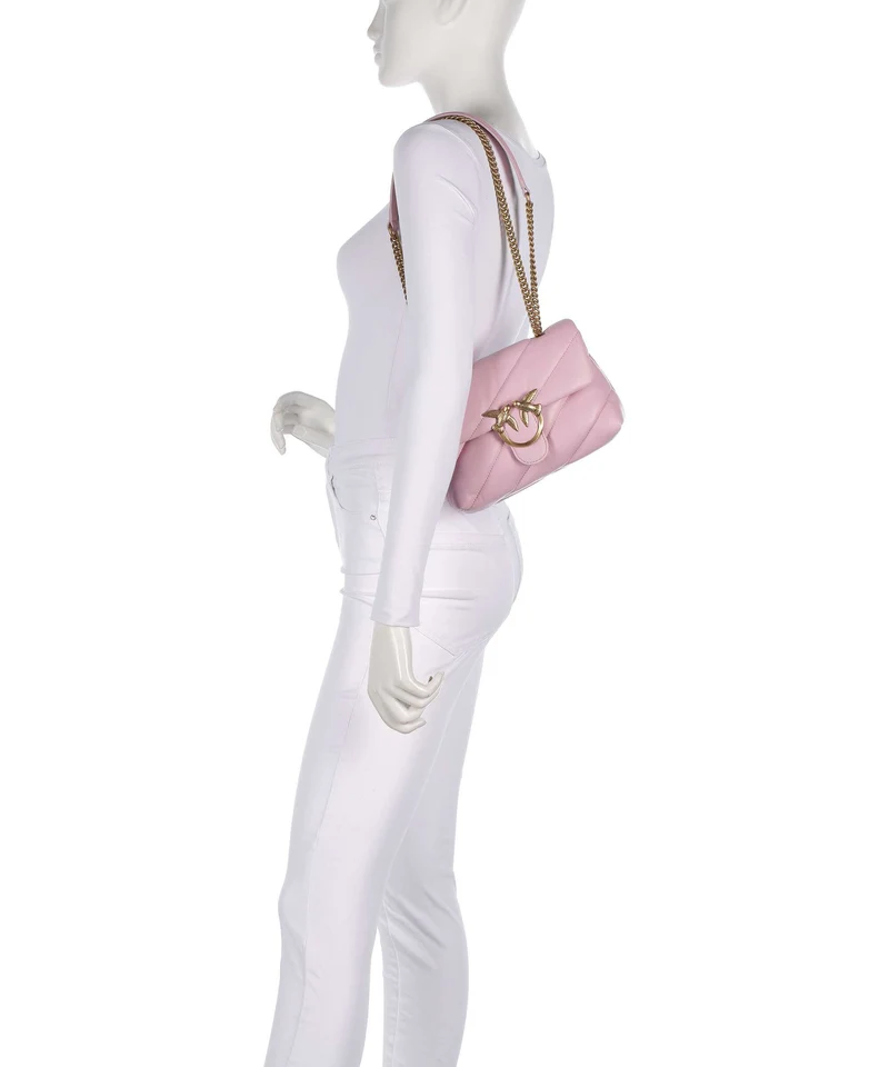 Pinko Love Puff Mini Bolso de hombro rosa chiaro/antique gold