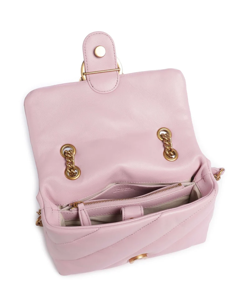 Pinko Love Puff Mini Bolso de hombro rosa chiaro/antique gold