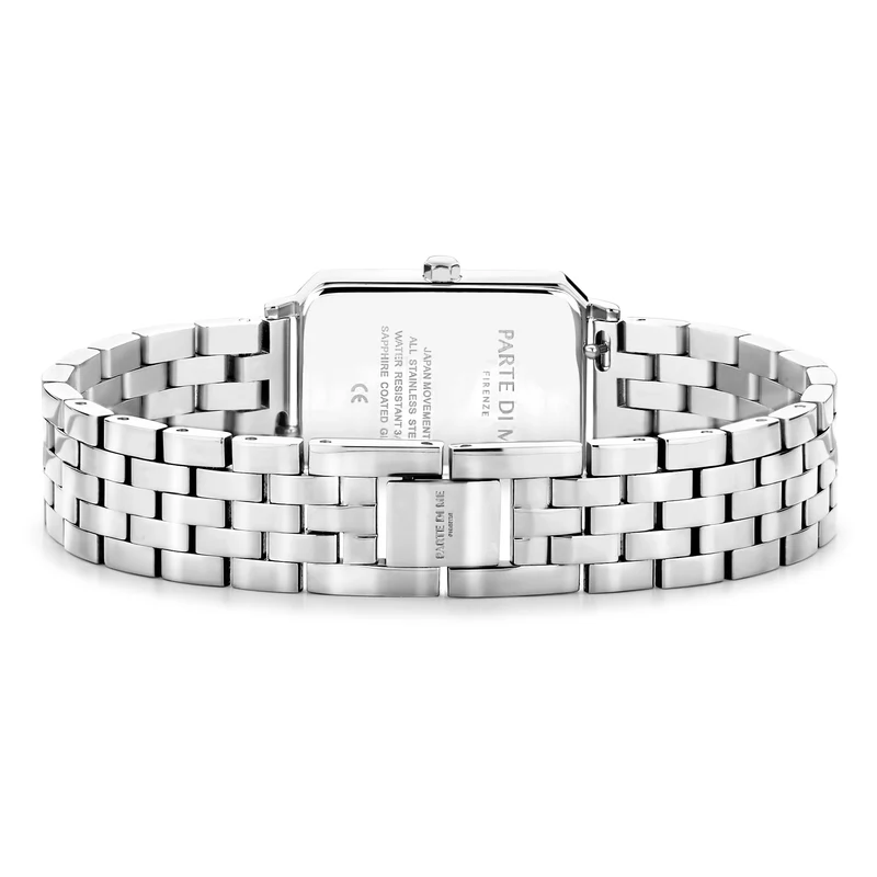 Parte Di Me Orologio Rechthoekig Dameshorloge Zilverlkleurig en Groen PDM09005