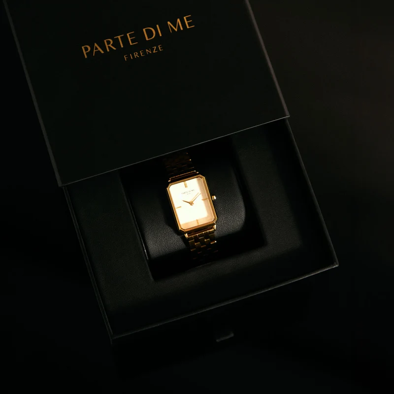 Parte Di Me Orologio Rechthoekig Dameshorloge Zilverlkleurig en Groen PDM09005