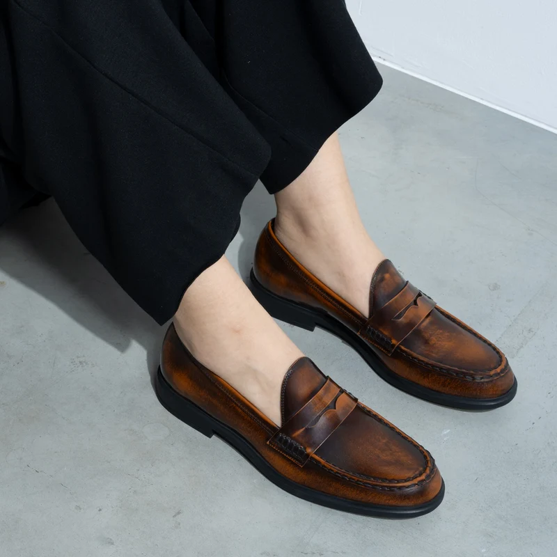 Isabel Bernard Vendôme Blandine cognac loafers van spazzolato leer IB51015-636-35