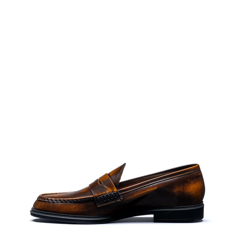 Isabel Bernard Vendôme Blandine cognac loafers van spazzolato leer IB51015-636-35