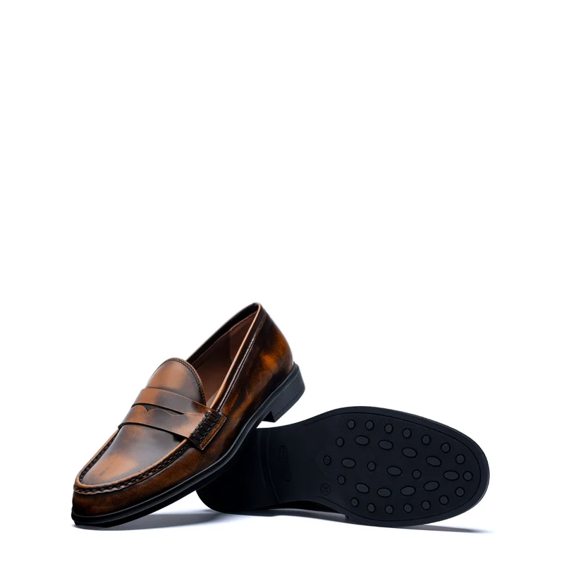 Isabel Bernard Vendôme Blandine cognac loafers van spazzolato leer IB51015-636-35