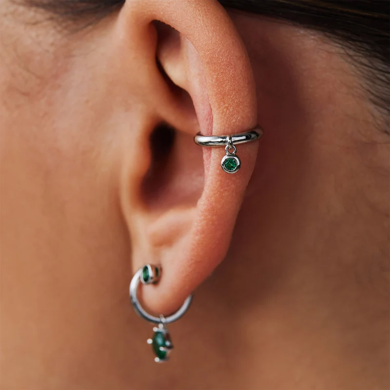 Violet Hamden Venus 925 Sterling Zilveren Ear Cuff Met Geboortesteen VH370001-JUL