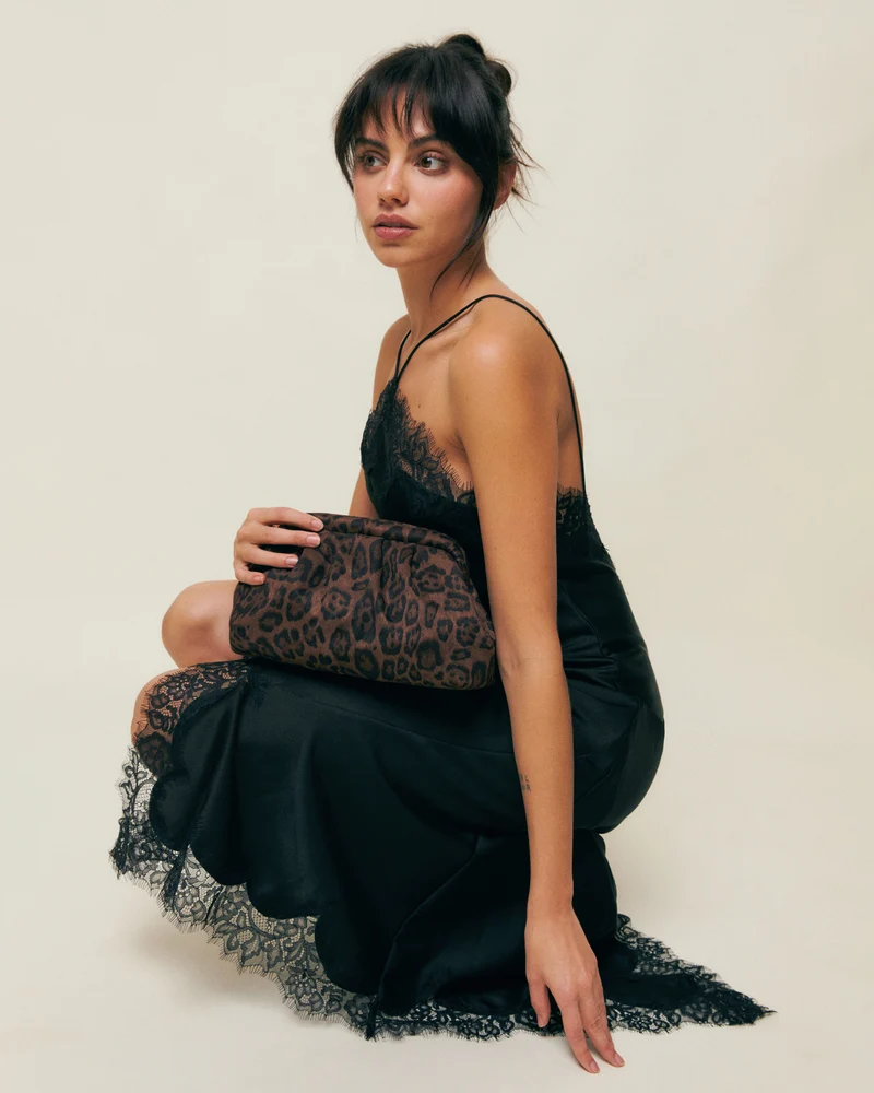 Ropiti bolso de fiesta pequeño animal print con tira bandolera extraíble ED.
