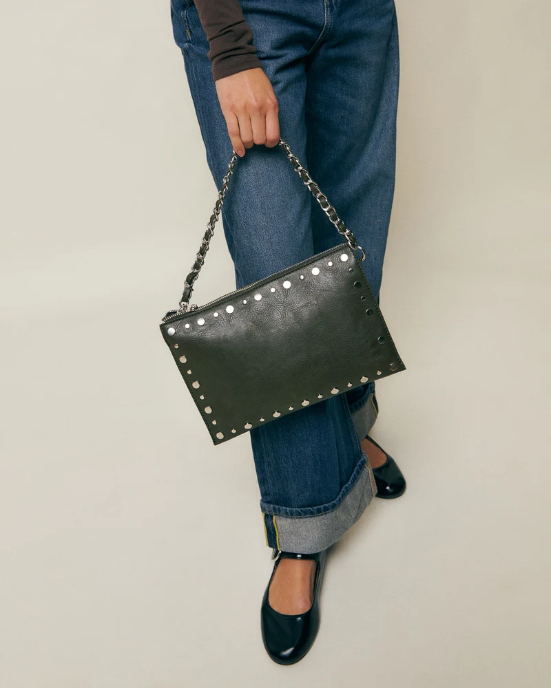 Rizu bolso bandolera pequeño con detalles metálicos ED.