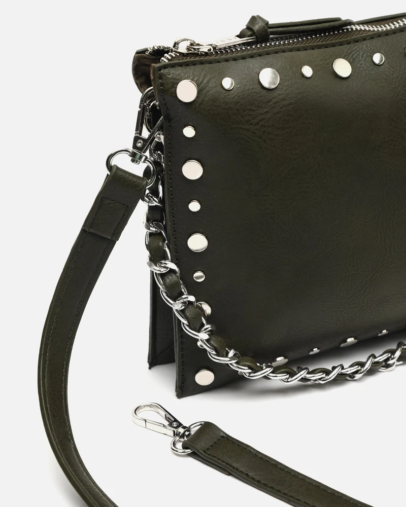Rizu bolso bandolera pequeño con detalles metálicos ED.