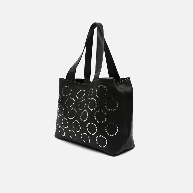 Yura bolso shopper grande con detalles metálicos ED.