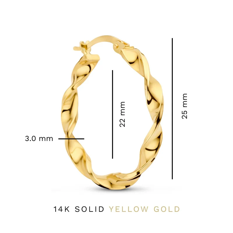 Isabel Bernard Rivoli Odette 14 karaat gouden oorringen IB360241