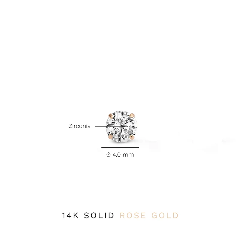 Isabel Bernard La Concorde Lourdes 14 Karaat Roségouden Oorknoppen IB360208
