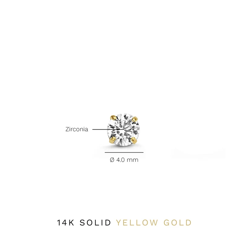 Isabel Bernard Le Marais Lourdes 14 Karaat Gouden Oorknoppen IB360199