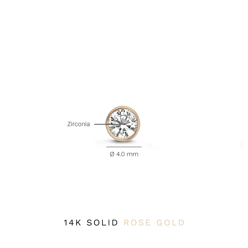Isabel Bernard La Concorde Juliette 14 Karaat Roségouden Oorknoppen IB360209