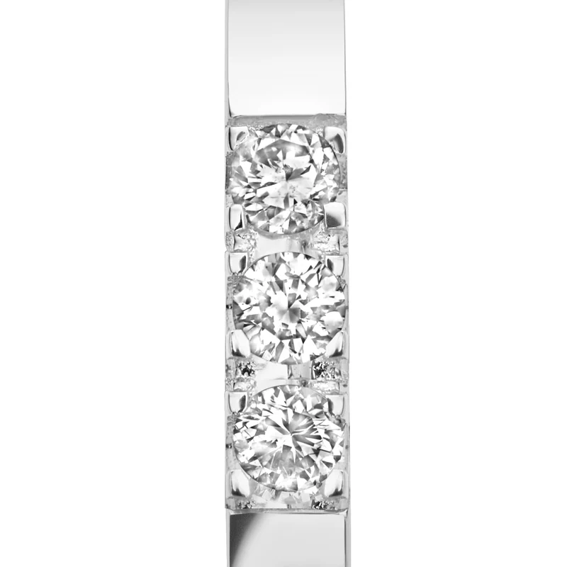 Isabel Bernard De la Paix Madeline 14 karaat witgouden oorringen | diamant 0.15 ct | IBD360017