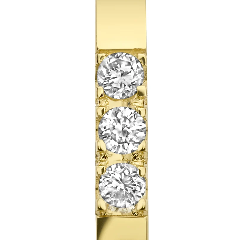Isabel Bernard De la Paix Madeline 14 karaat gouden oorringen | diamant 0.15 ct | IBD360018