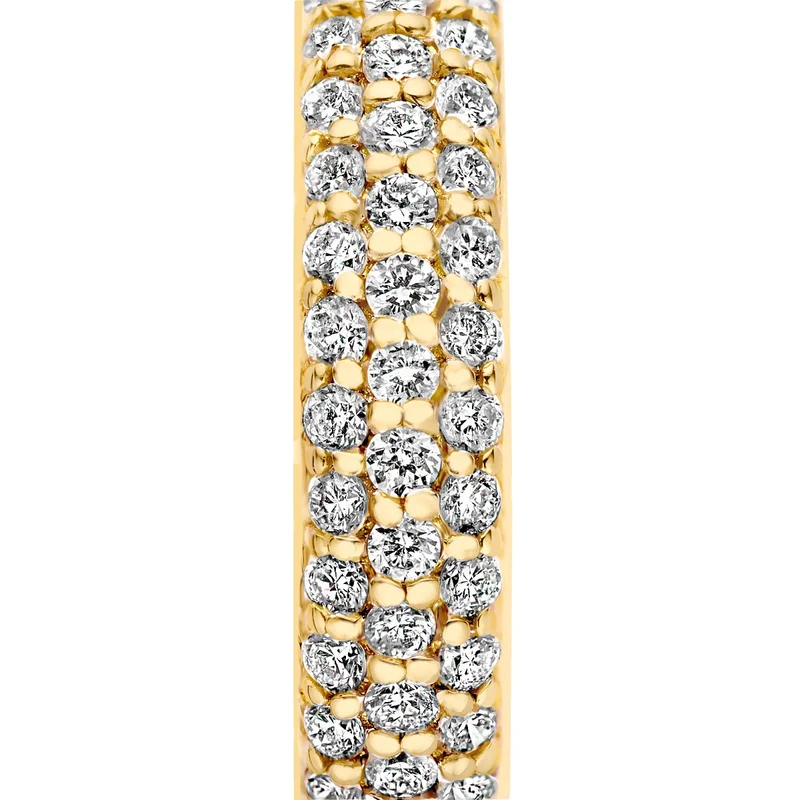 Isabel Bernard De la Paix Laure 14 karaat gouden oorringen met Diamant 0.25 karaat IBD360030