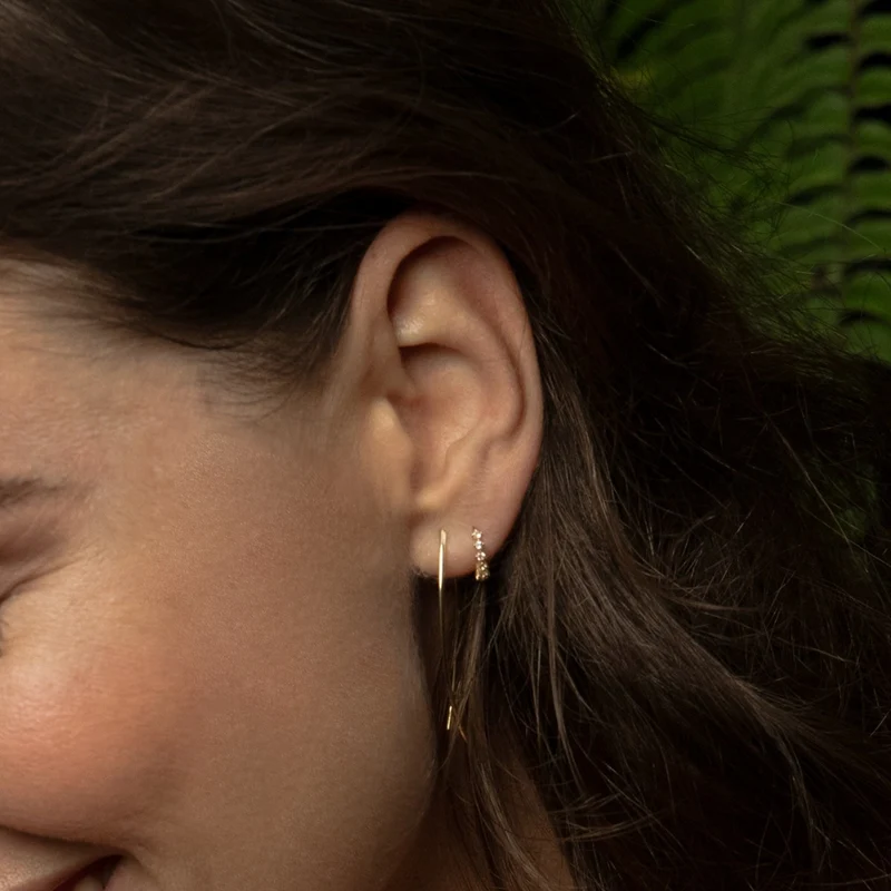Jackie Gold 14K Golden Hoop Earrings JKE24.440