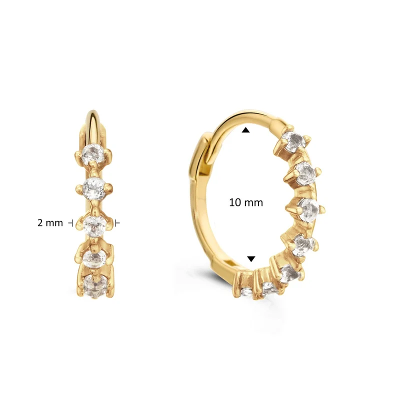Jackie Gold 14K Golden Hoop Earrings JKE24.440