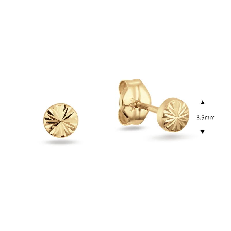 Jackie Gold Soleil 14 Karaats Gouden Oorknoppen 585 JKE25.523