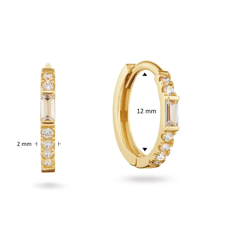 Jackie Gold Mondriaan 14 Karat Gold Hoops JKE25.577