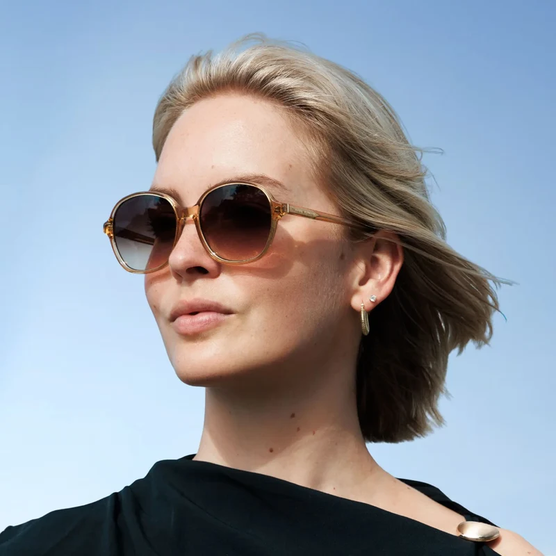 Isabel Bernard La Vilette Transparent Brown Sunglasses IB380010-14-14
