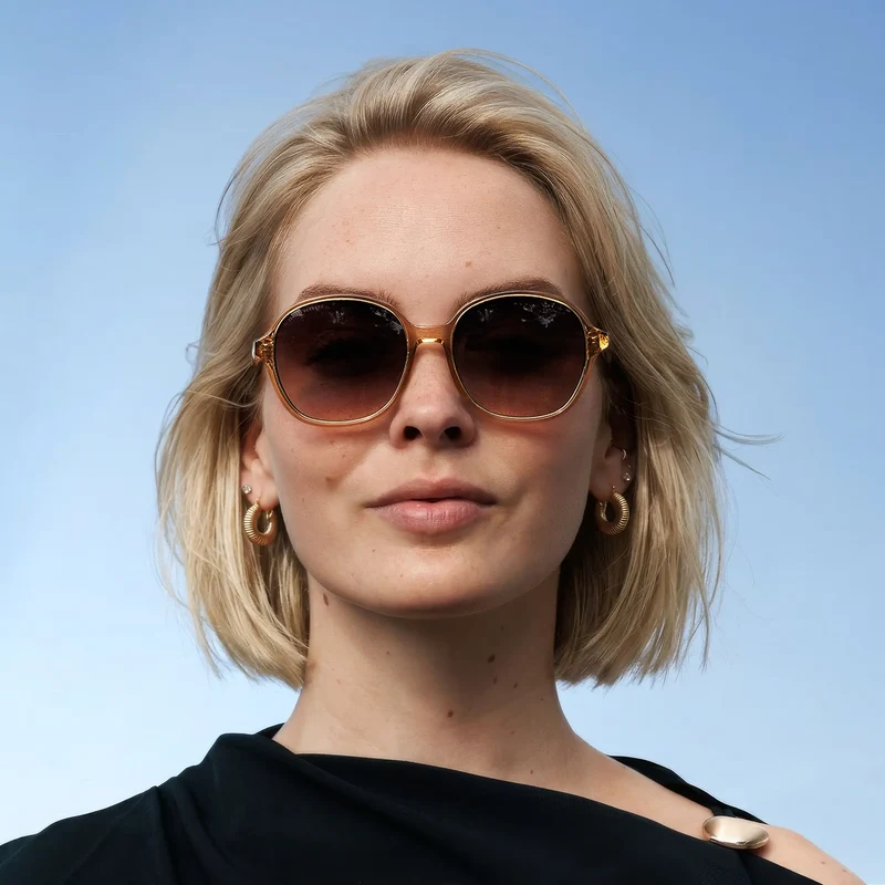 Isabel Bernard La Vilette Transparent Brown Sunglasses IB380010-14-14