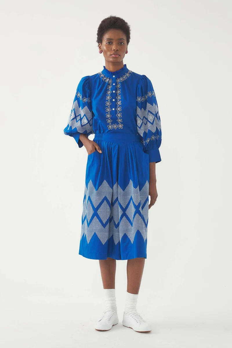Jupe-short brodée Tolede