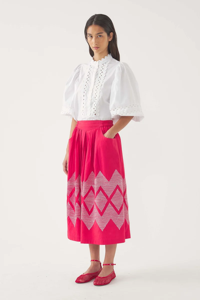 Jupe-short brodée Tolede