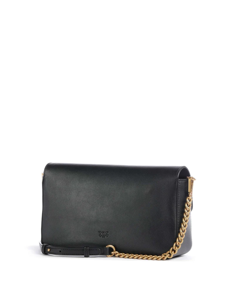 Pinko Love One Classic Slouchy Bandolera nero/antique gold
