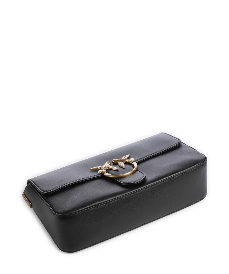 Pinko Love One Classic Slouchy Bandolera nero/antique gold