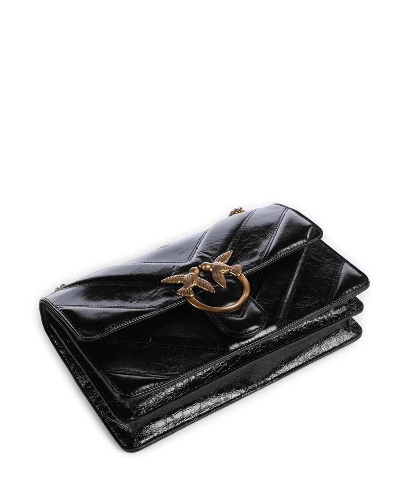Pinko Love One Classic Bolso de hombro nero/antique gold