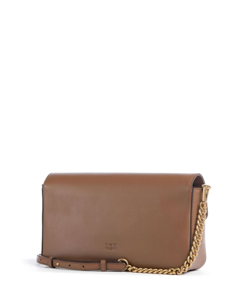 Pinko Love One Classic Slouchy Bandolera marrone cognac/antique gold
