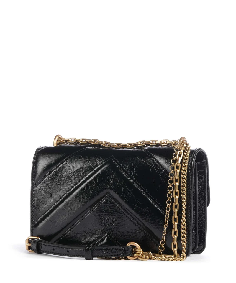 Pinko Love One Mini Bolso de hombro nero/antique gold