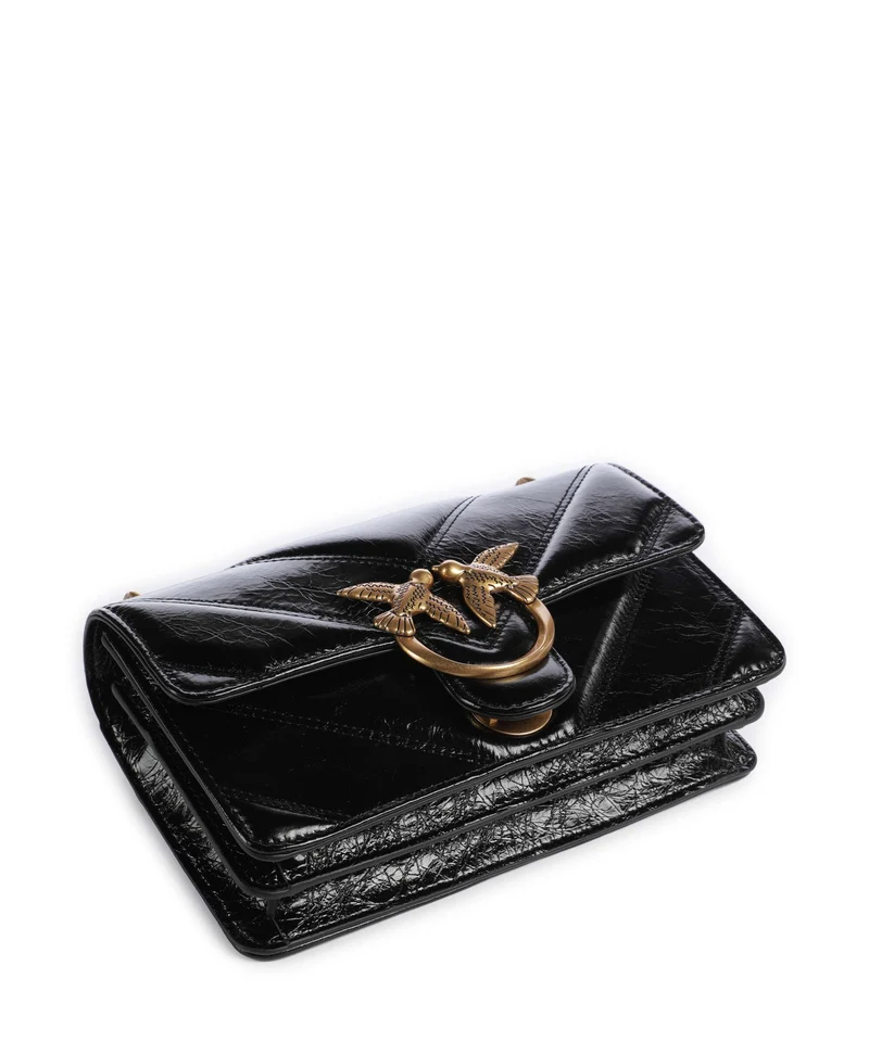 Pinko Love One Mini Bolso de hombro nero/antique gold