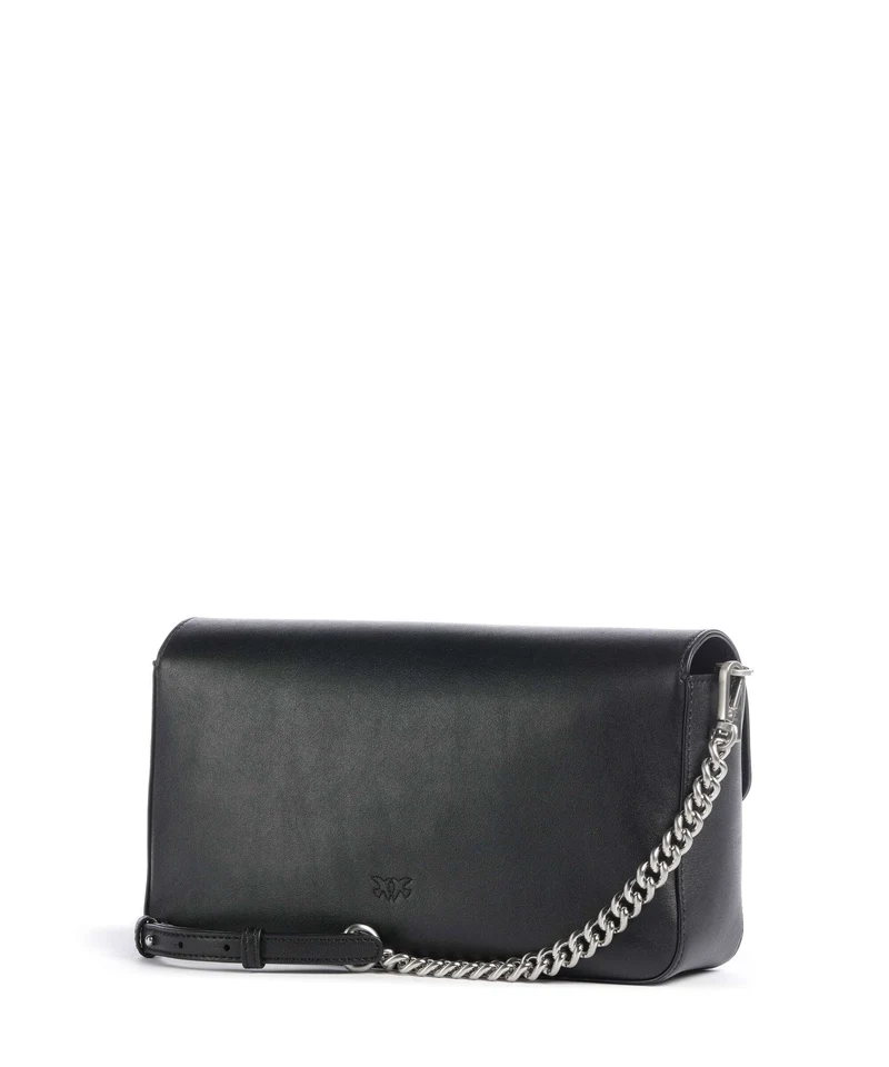 Pinko Love One Classic Slouchy Bandolera nero limousine/matt silver
