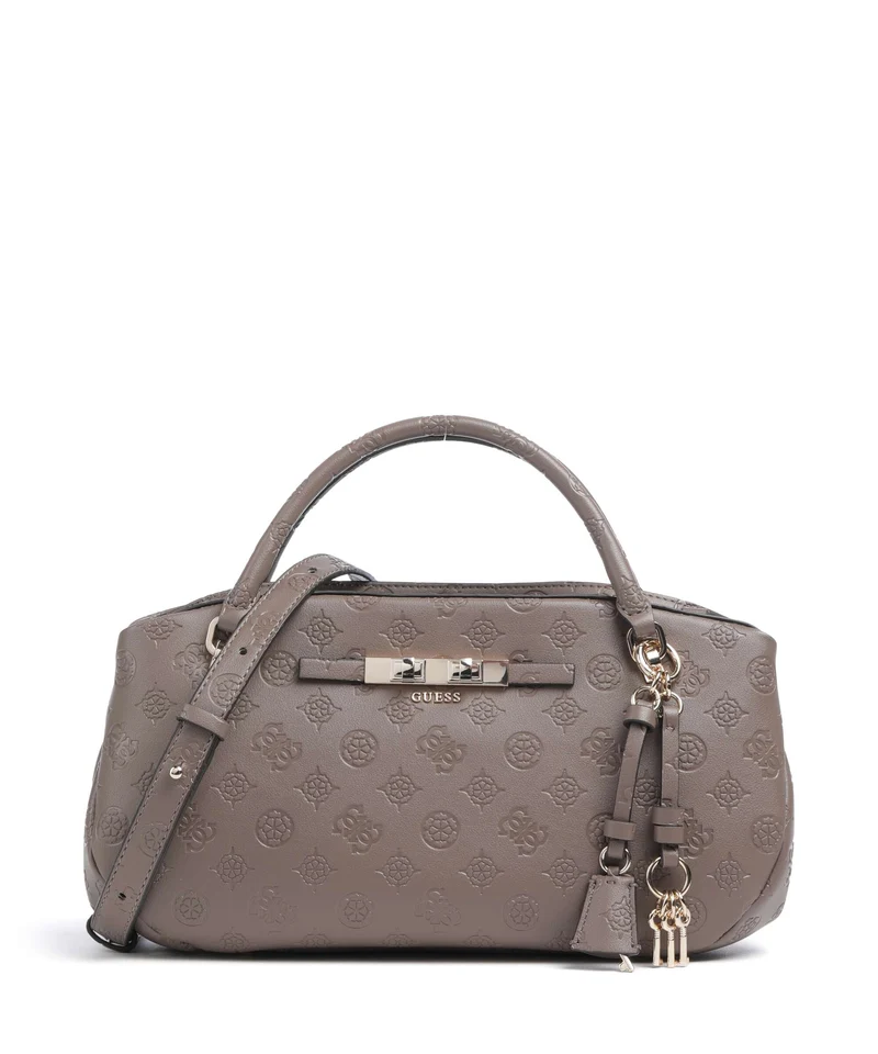 Guess Carmella Bolso de mano taupe logo